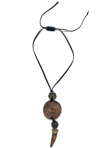 M. SÁNCHEZ- Swirl with Horn Necklace (more colors available)