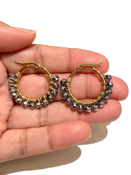 HC DESIGNS- Small Golden Hoops - 1 1/8 inches