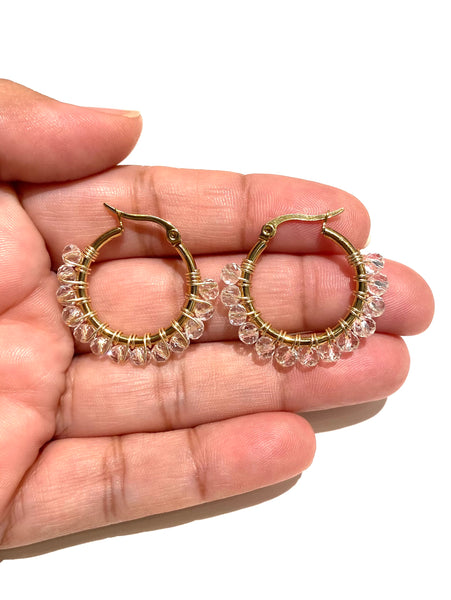 HC DESIGNS- Small Golden Hoops - 1 1/8 inches