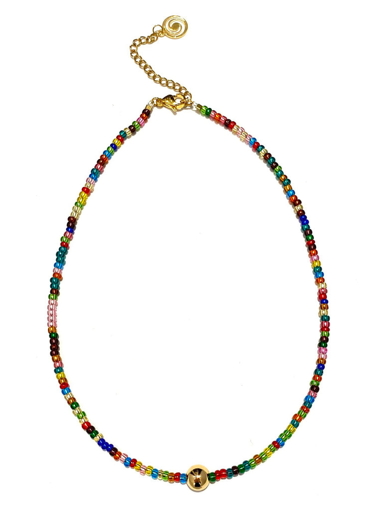 HC DESIGNS- Sphere Multi Seed Bead Short Necklaces